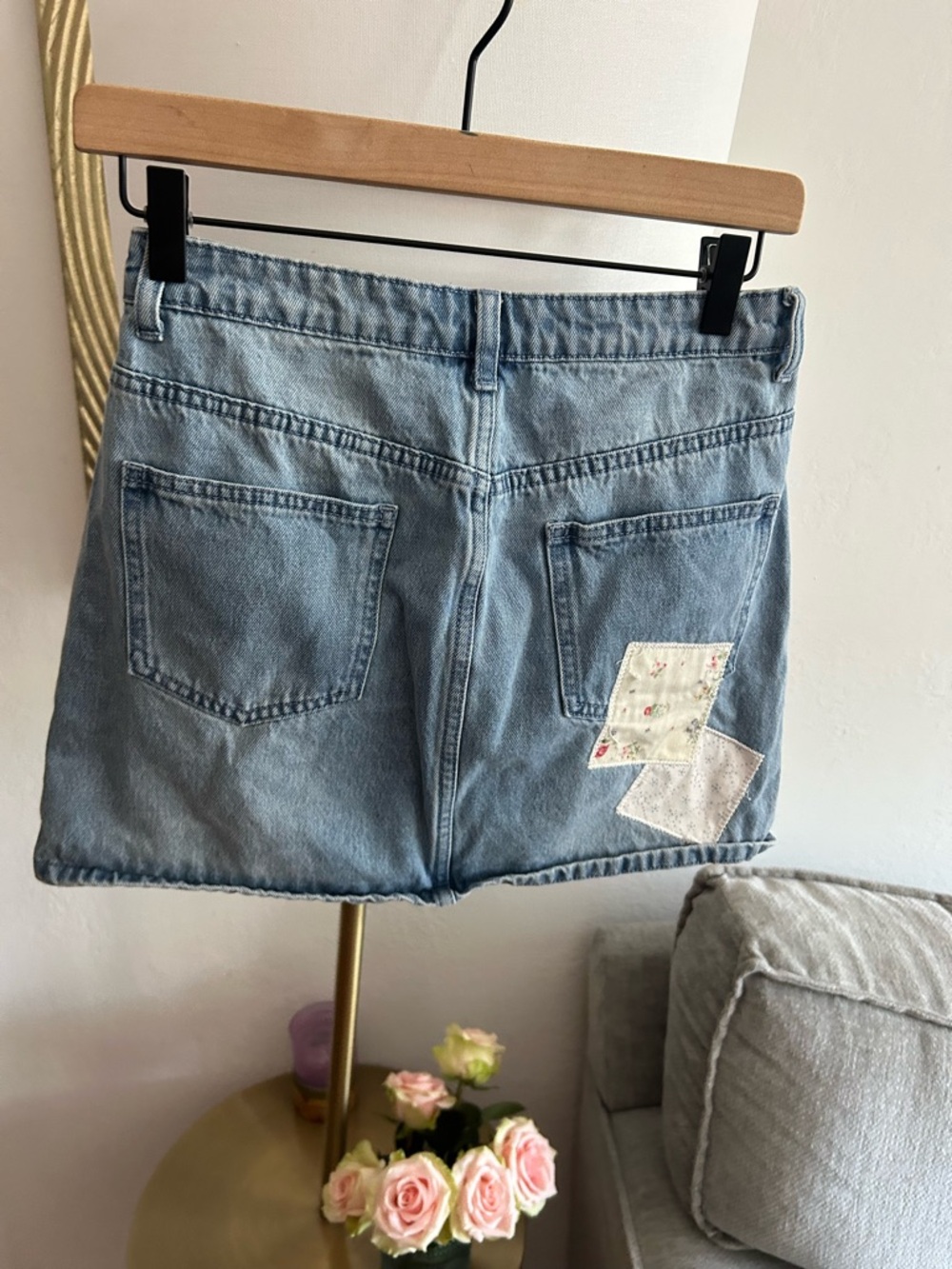 Dolls Kill X Holly Hobbie Denim Patch Mini Skirt S - Picture 5 of 10